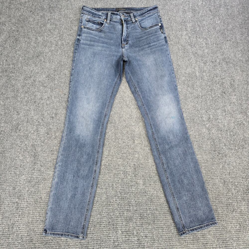 Silver Jeans Co Most Wanted Straight Leg Jeans Women 29x31 Blue Stretch Denim